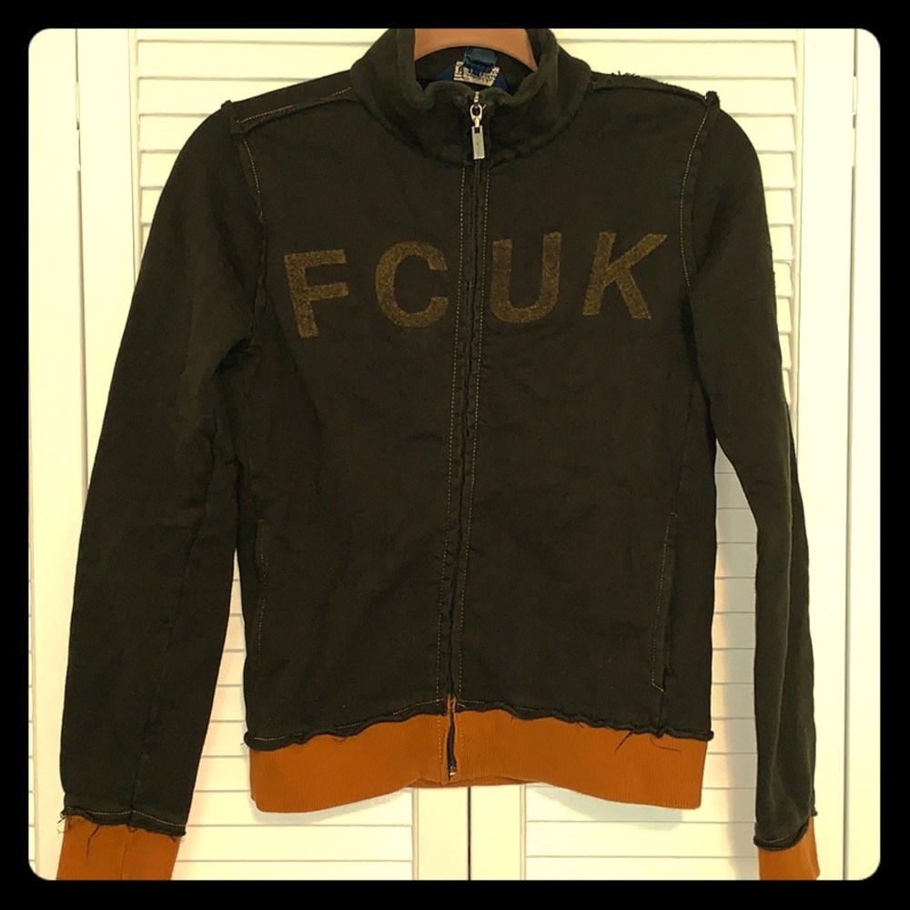 Vintage looking French Connection zipup sweatshirt